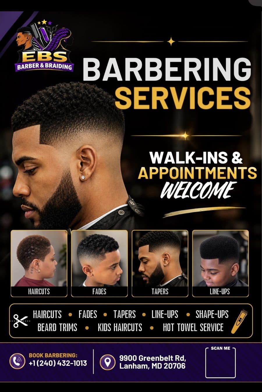 Erby's Barber Salon — Barbering Services Poster